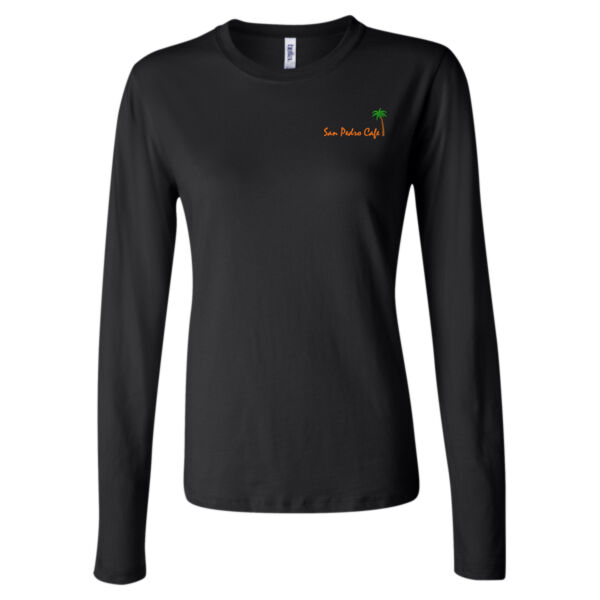 BELLA + CANVAS - Women’s Jersey Long Sleeve Tee - Embroidered Logo Thumbnail