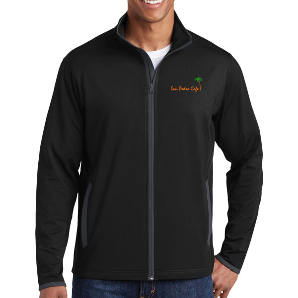 Sport-Tek® Sport-Wick® Stretch Contrast Full-Zip Jacket - Embroidered Logo Thumbnail